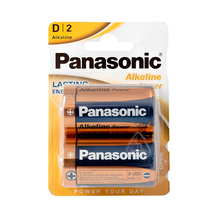Blister 2 Pilas Alcalinas Panasonic D|LR20 1,5V