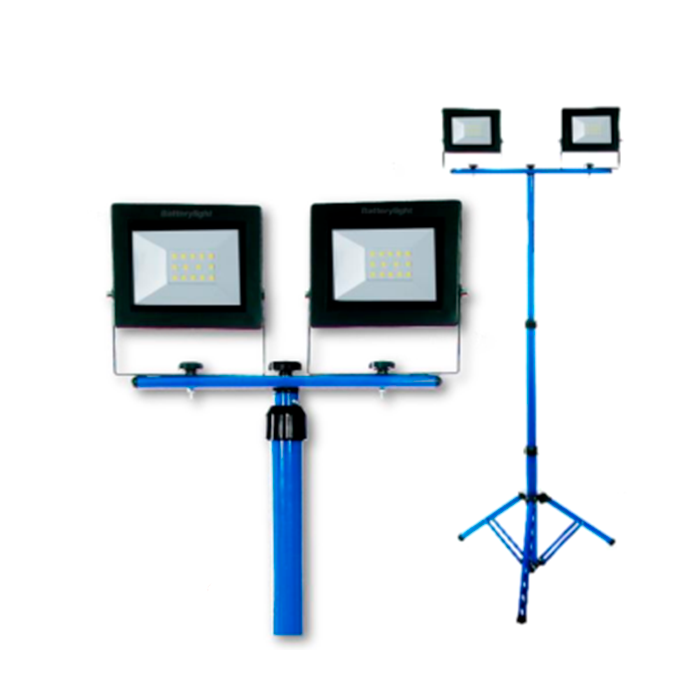 Proyector Doble con Trípode IP65 Luz Fría 2x20W – 5500K