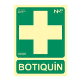 Señal Botiquín PVC Clase B | 224 x 300 mm | Espesor 0,7 m