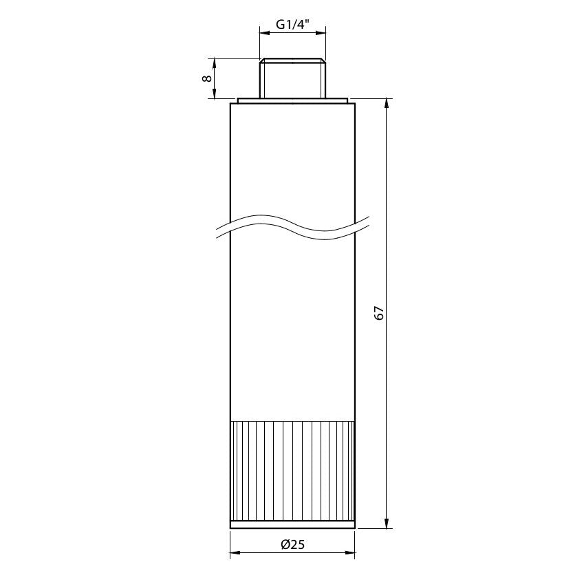 Silenciador para generador de vacío de rosca 1/4" SILRL1/4