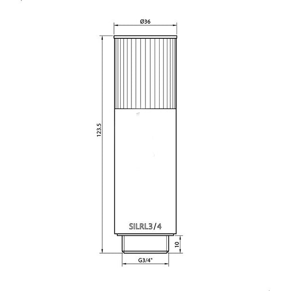 Silenciador para generador de vacío de rosca 3/4" SILRL3/4