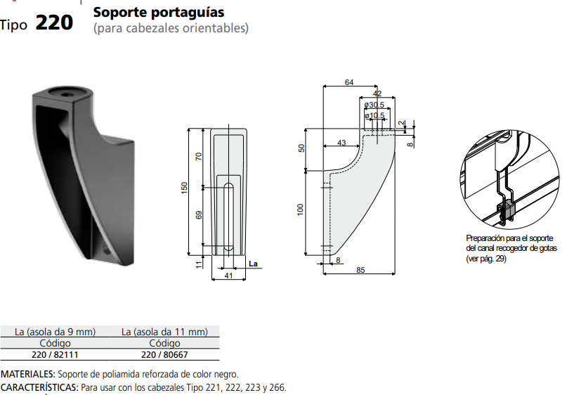 Soporte Barandilla reforzada LA9 C022082111