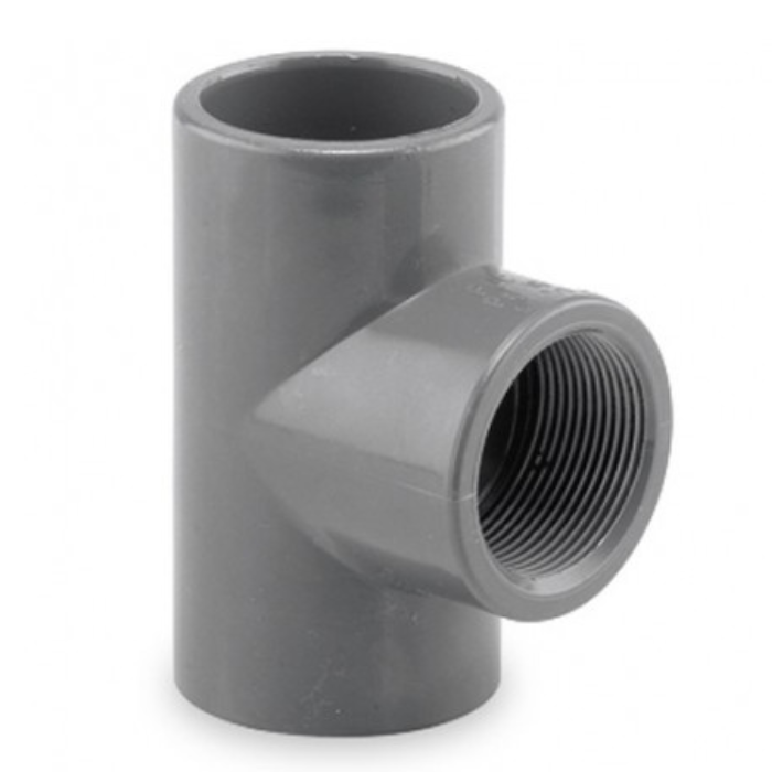 Te Mixta PVC Presión PN16 | Unión Encolar y Salida Roscada