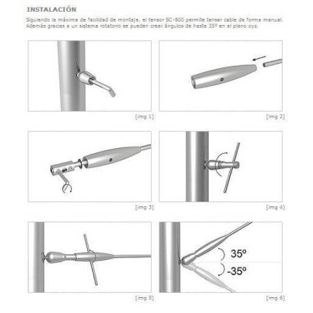 Tensor de cable SC-800 D4-5mm A-316