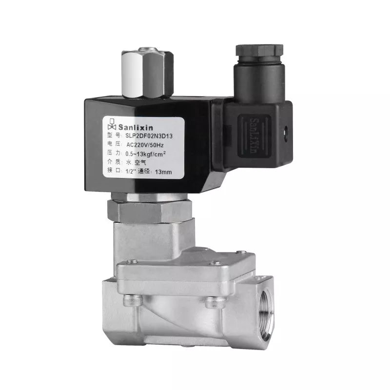 Electroválvula 2/2 abierta Vitón cuerpo inox A316 2" Alren Serie SLP