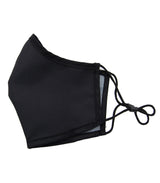 Mascarilla de tela negra estilo pico pato