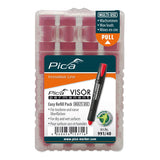 Étui de 4 mines rouges pour marqueur Pica Visor 991/40