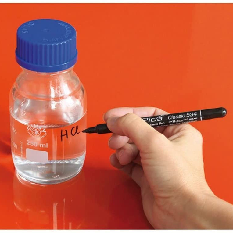 Marcador negro permanente con punta media PICA Classic 534