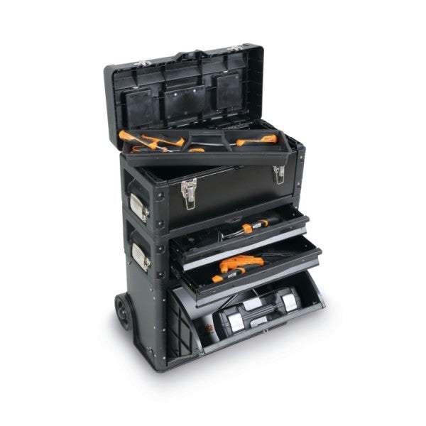▷🥇 distribuidor carro portaherramientas / maletín de herramientas con  ruedas 460x280x665 mm