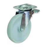 Rueda Gayner de nylon soporte zincado giratorio con freno MPG5 D-150 35-012/1-FD