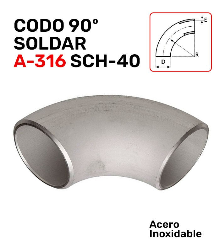 CODO 90º SOLD. A-316 SCH-40