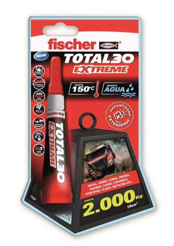 Tubo de Pegamento Fischer Total 30 Extreme 15 gr.