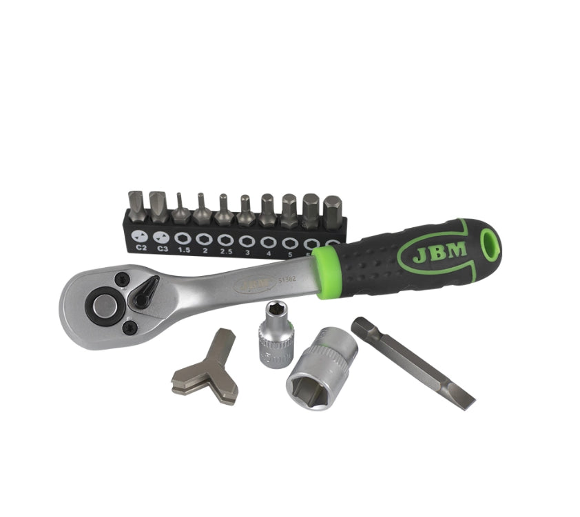 JBM 53731 - Estuche de herramientas de 113 piezas vasos de 12 cantos