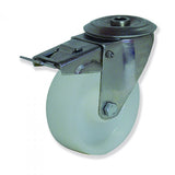 RUOTA GAYNER NYLON D-80 GIREVOLE INOX. 34-100/12-FD