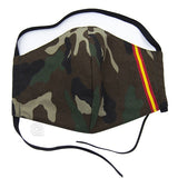 Mascarilla Camuflaje con Bandera Lisa de tela Talla XL